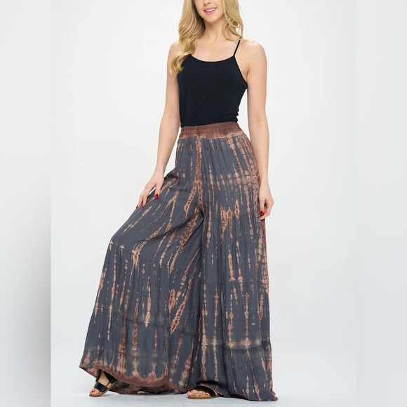 Kathmandu Imports Pants - Kathmandu Imports Tie-Dye Wide Leg Pants